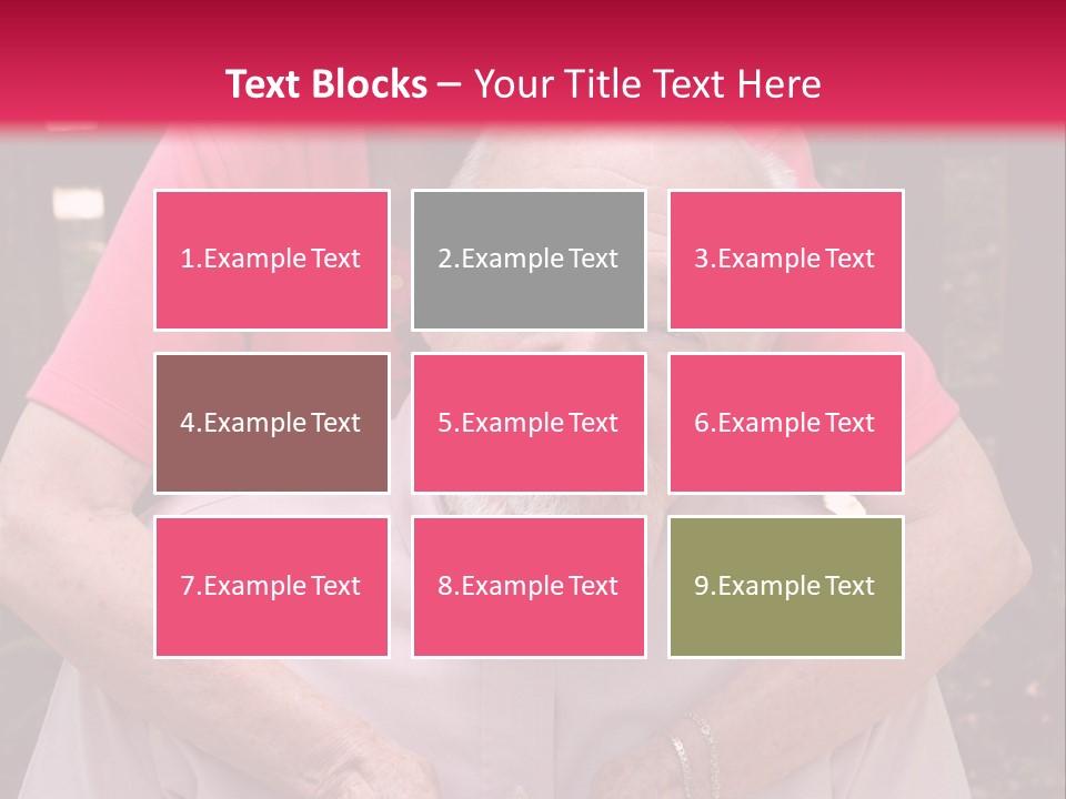 An Elderly Man And Woman Are Smiling For The Camera PowerPoint Template