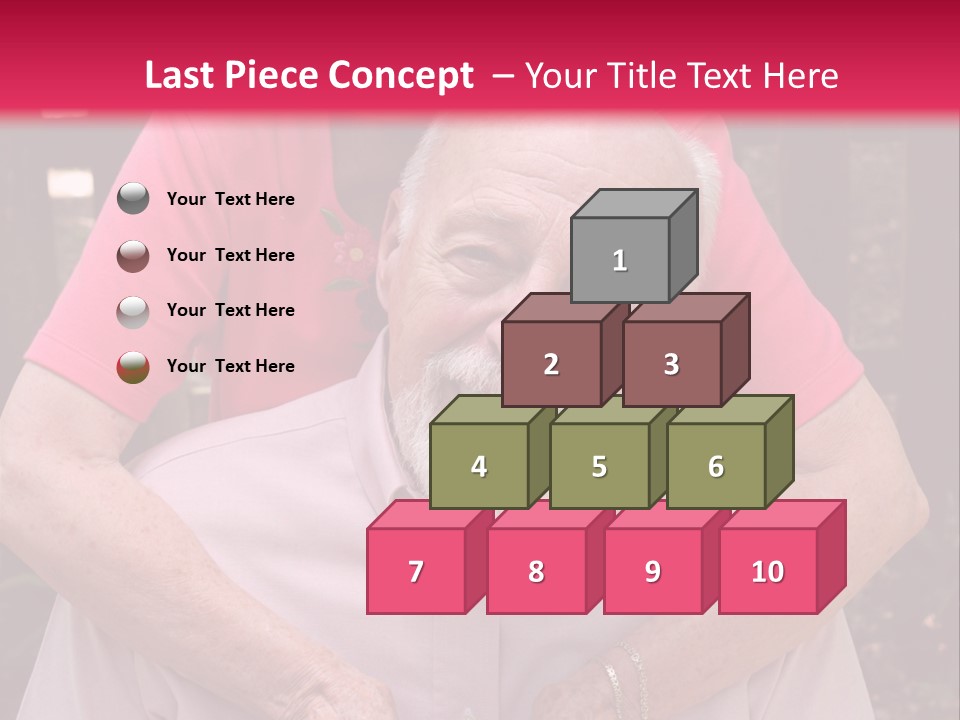 An Elderly Man And Woman Are Smiling For The Camera PowerPoint Template