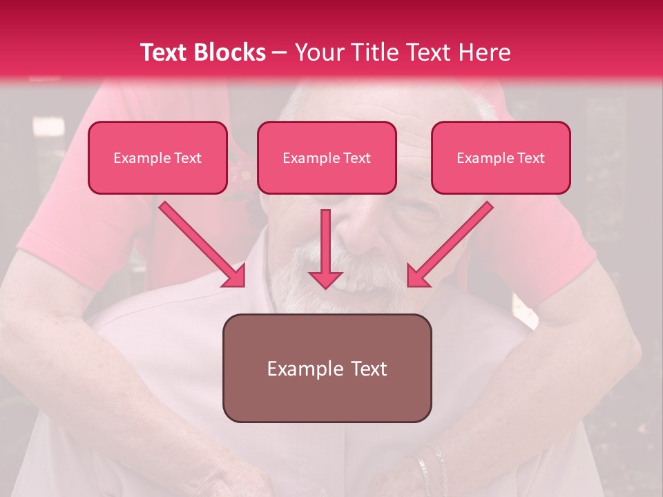 An Elderly Man And Woman Are Smiling For The Camera PowerPoint Template