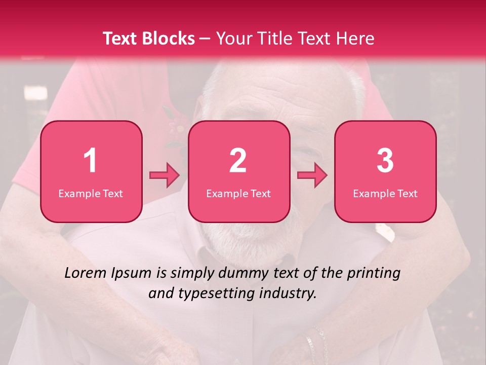 An Elderly Man And Woman Are Smiling For The Camera PowerPoint Template