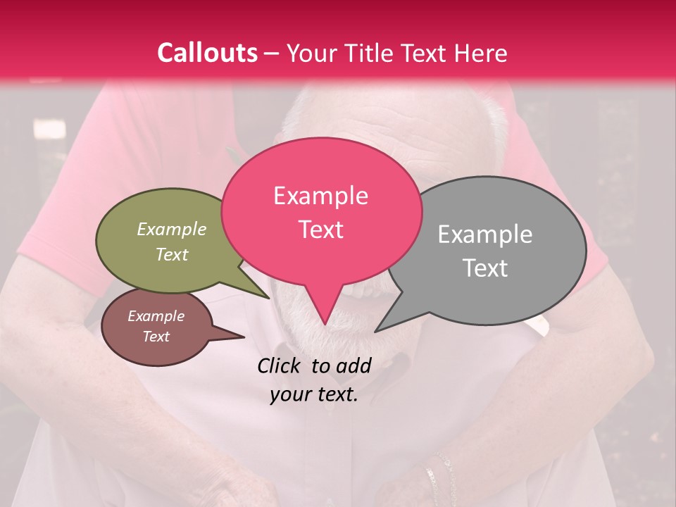 An Elderly Man And Woman Are Smiling For The Camera PowerPoint Template
