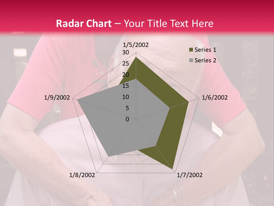 An Elderly Man And Woman Are Smiling For The Camera PowerPoint Template