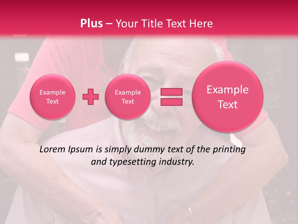 An Elderly Man And Woman Are Smiling For The Camera PowerPoint Template