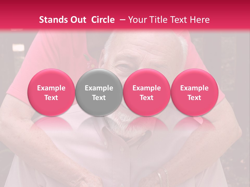 An Elderly Man And Woman Are Smiling For The Camera PowerPoint Template
