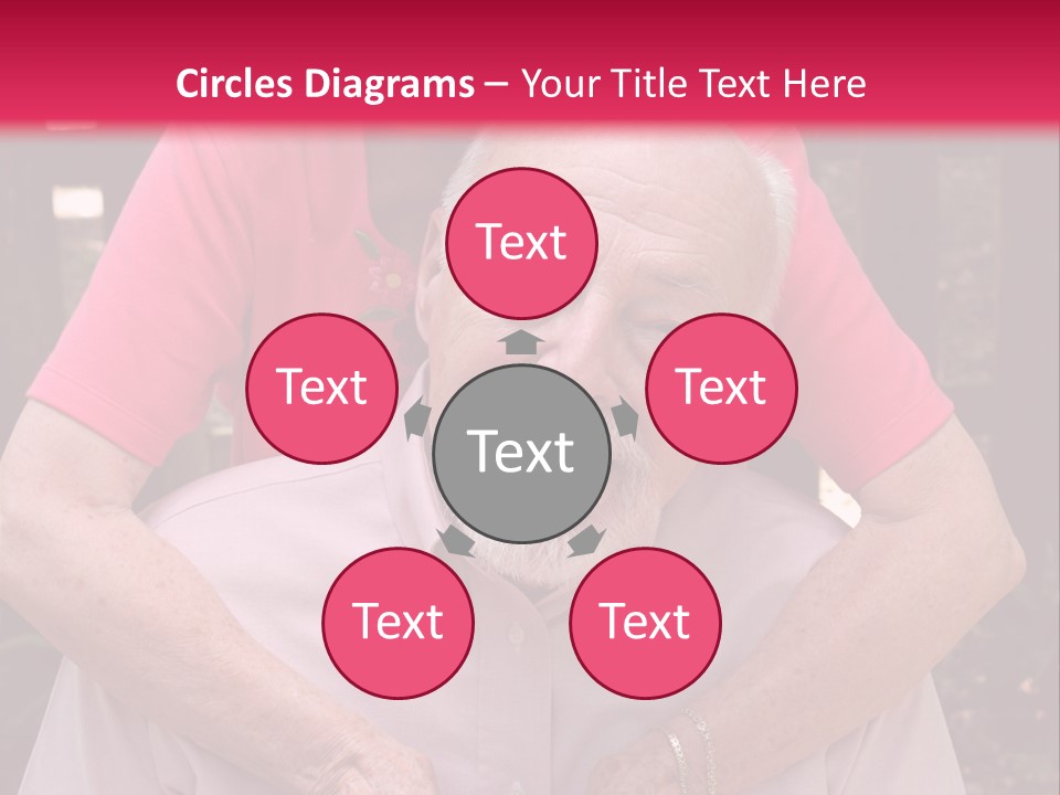 An Elderly Man And Woman Are Smiling For The Camera PowerPoint Template