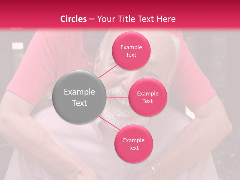 An Elderly Man And Woman Are Smiling For The Camera PowerPoint Template