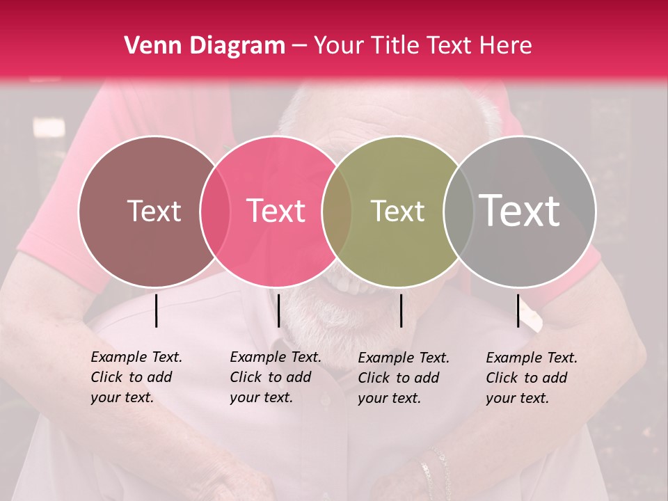 An Elderly Man And Woman Are Smiling For The Camera PowerPoint Template