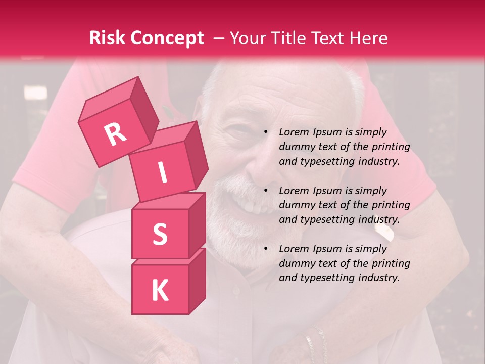 An Elderly Man And Woman Are Smiling For The Camera PowerPoint Template