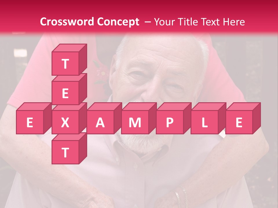 An Elderly Man And Woman Are Smiling For The Camera PowerPoint Template