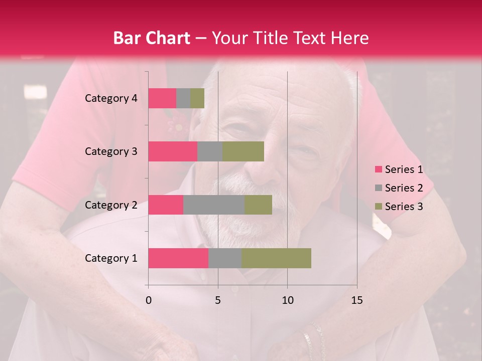 An Elderly Man And Woman Are Smiling For The Camera PowerPoint Template