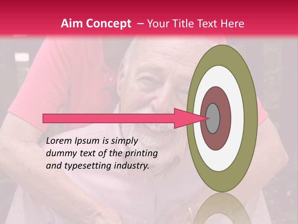 An Elderly Man And Woman Are Smiling For The Camera PowerPoint Template