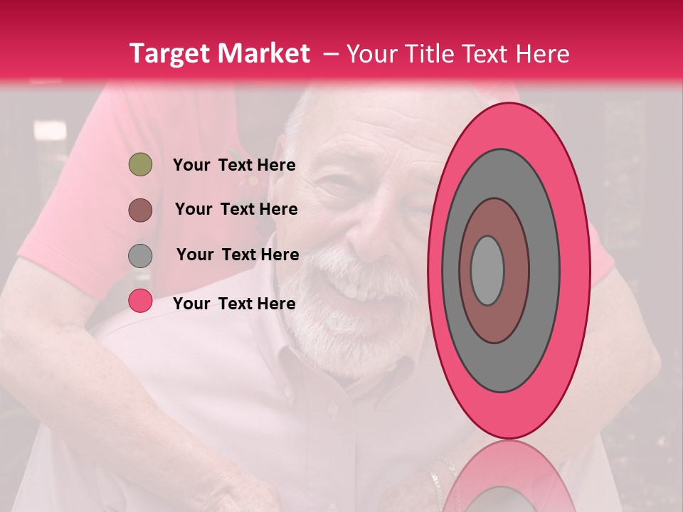 An Elderly Man And Woman Are Smiling For The Camera PowerPoint Template