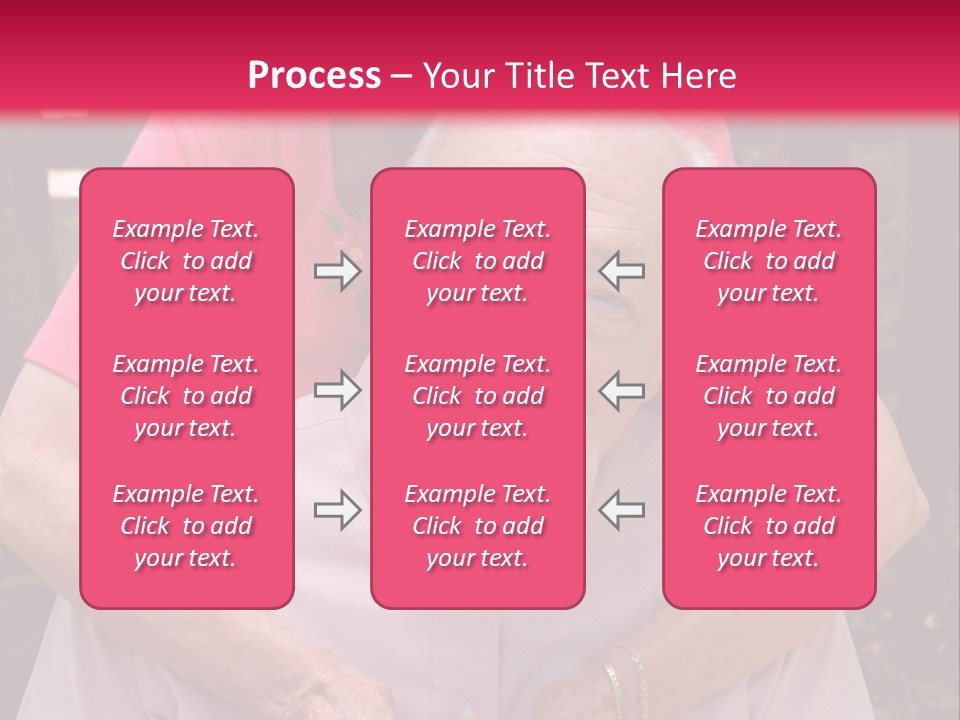 An Elderly Man And Woman Are Smiling For The Camera PowerPoint Template