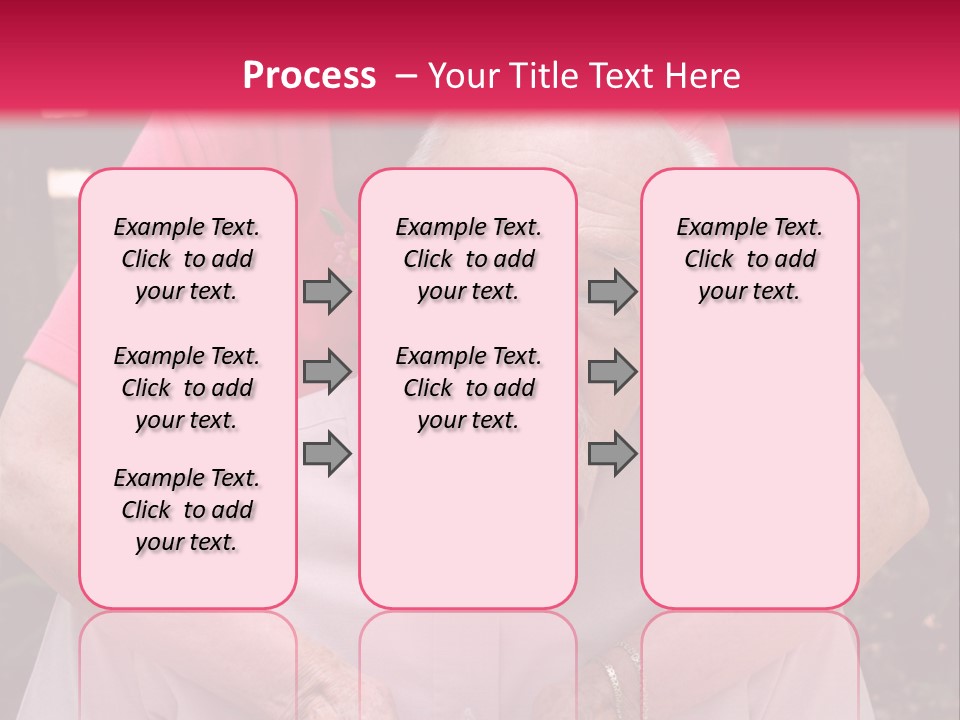 An Elderly Man And Woman Are Smiling For The Camera PowerPoint Template
