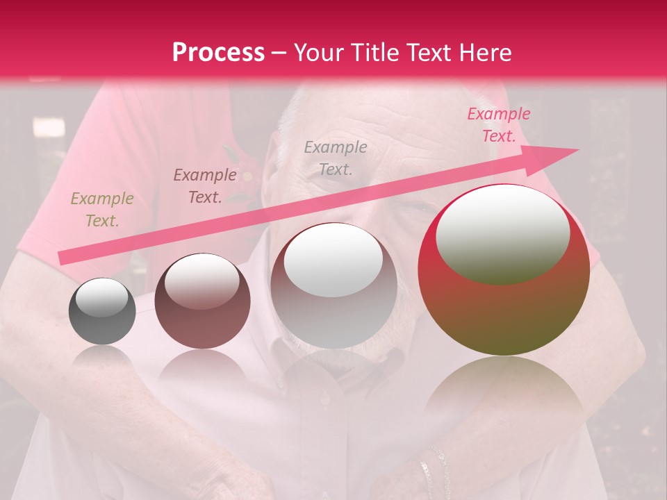 An Elderly Man And Woman Are Smiling For The Camera PowerPoint Template