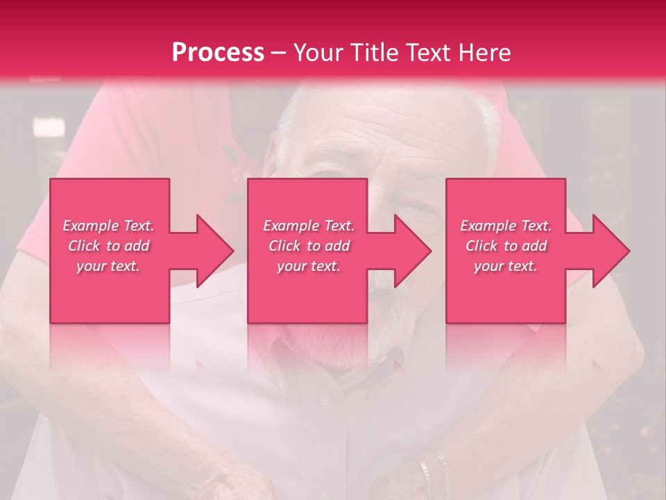 An Elderly Man And Woman Are Smiling For The Camera PowerPoint Template