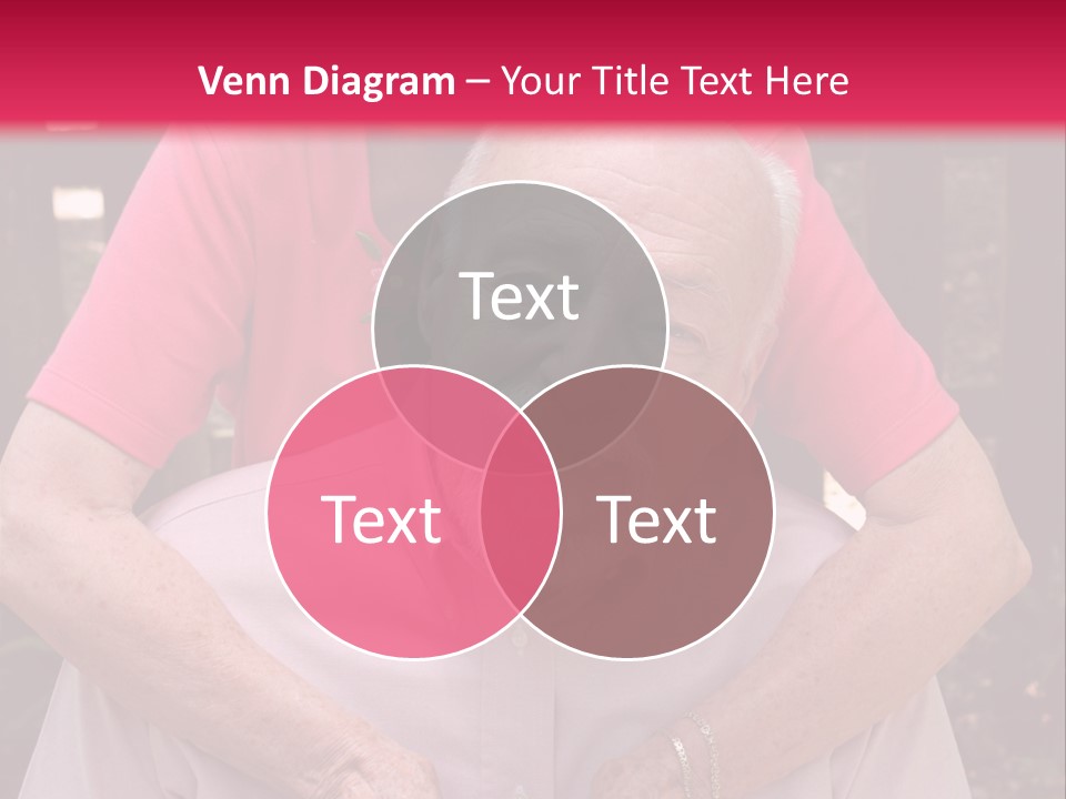 An Elderly Man And Woman Are Smiling For The Camera PowerPoint Template