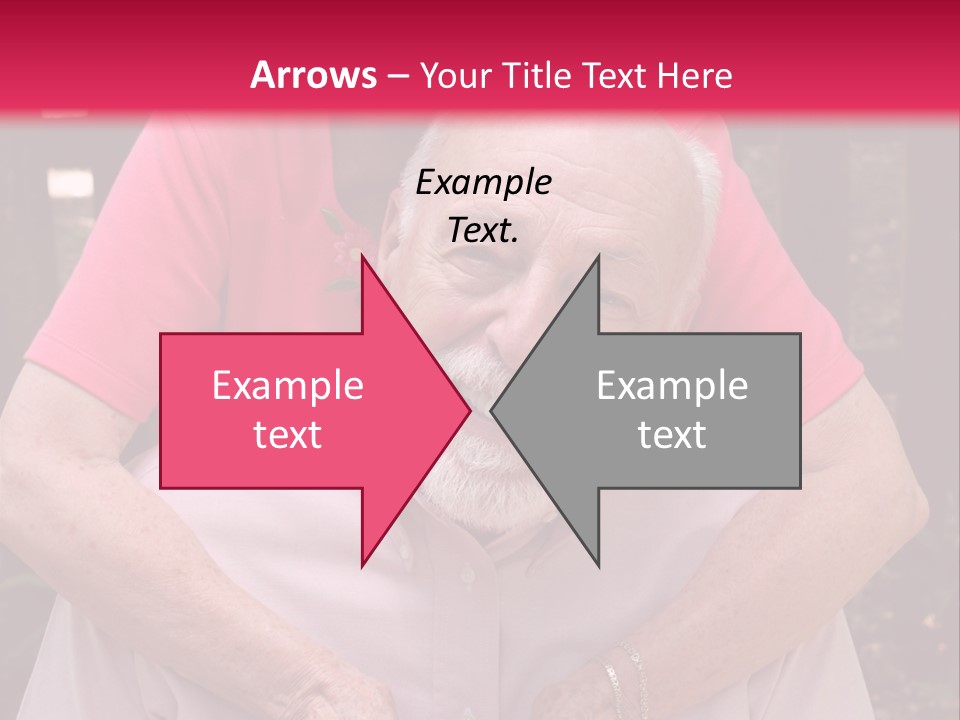 An Elderly Man And Woman Are Smiling For The Camera PowerPoint Template