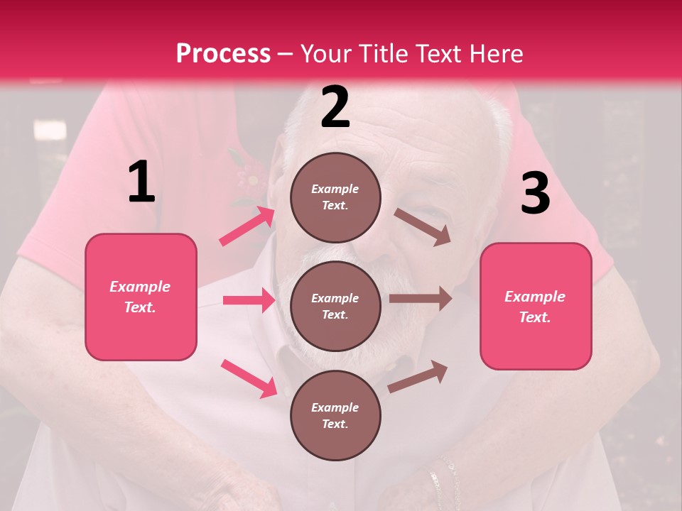 An Elderly Man And Woman Are Smiling For The Camera PowerPoint Template