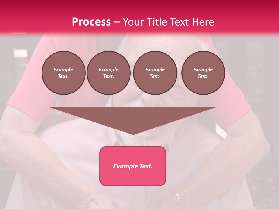 An Elderly Man And Woman Are Smiling For The Camera PowerPoint Template