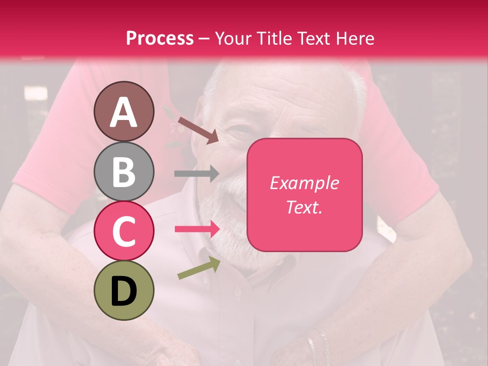 An Elderly Man And Woman Are Smiling For The Camera PowerPoint Template