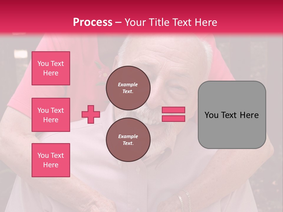 An Elderly Man And Woman Are Smiling For The Camera PowerPoint Template