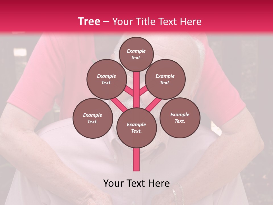 An Elderly Man And Woman Are Smiling For The Camera PowerPoint Template