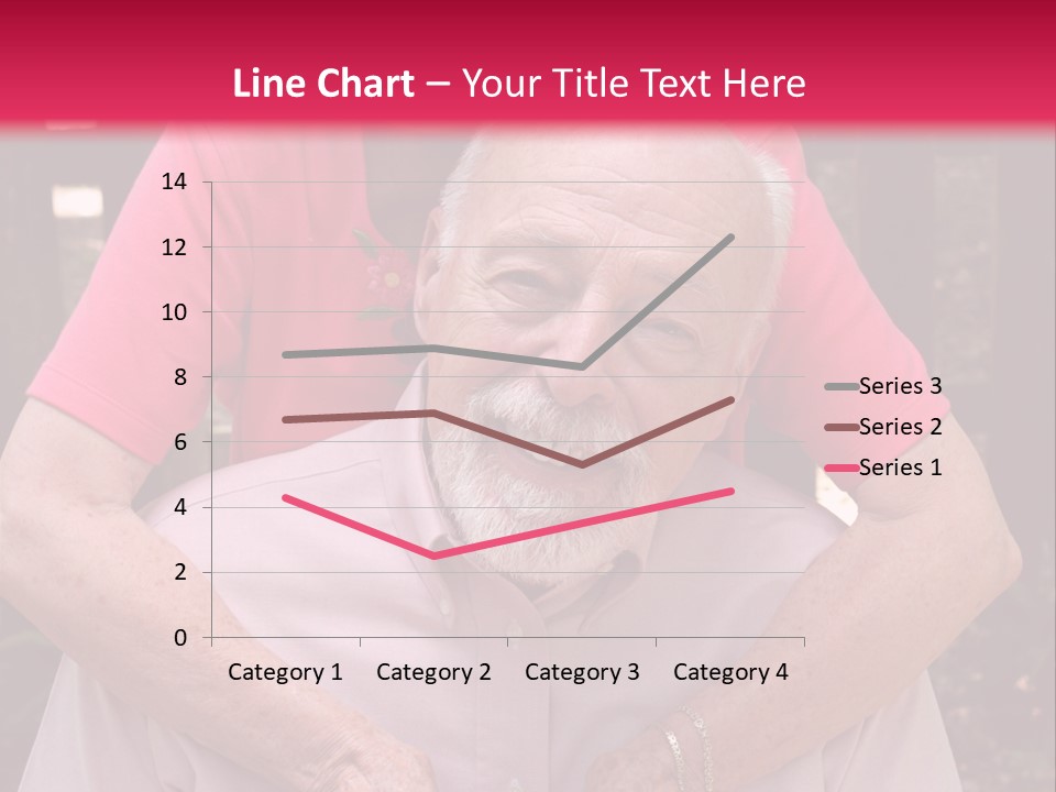 An Elderly Man And Woman Are Smiling For The Camera PowerPoint Template