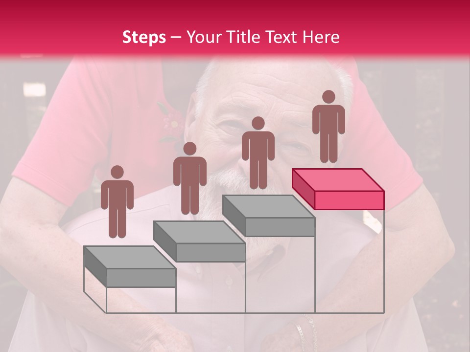 An Elderly Man And Woman Are Smiling For The Camera PowerPoint Template