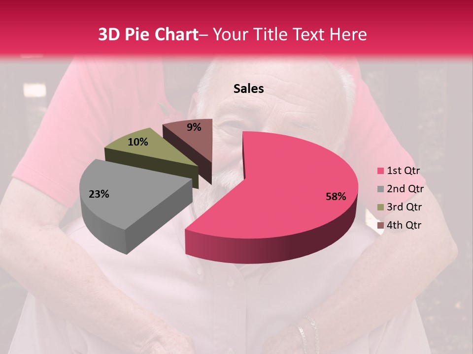 An Elderly Man And Woman Are Smiling For The Camera PowerPoint Template