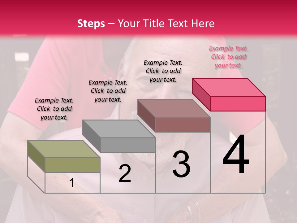 An Elderly Man And Woman Are Smiling For The Camera PowerPoint Template