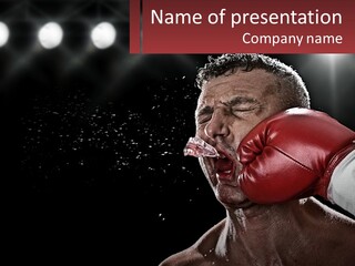 A Man With Boxing Gloves On His Face PowerPoint Template