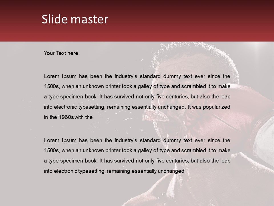 A Man With Boxing Gloves On His Face PowerPoint Template