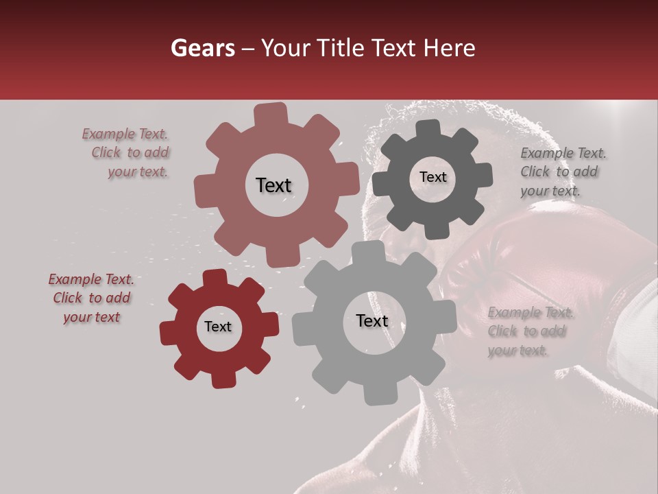 A Man With Boxing Gloves On His Face PowerPoint Template