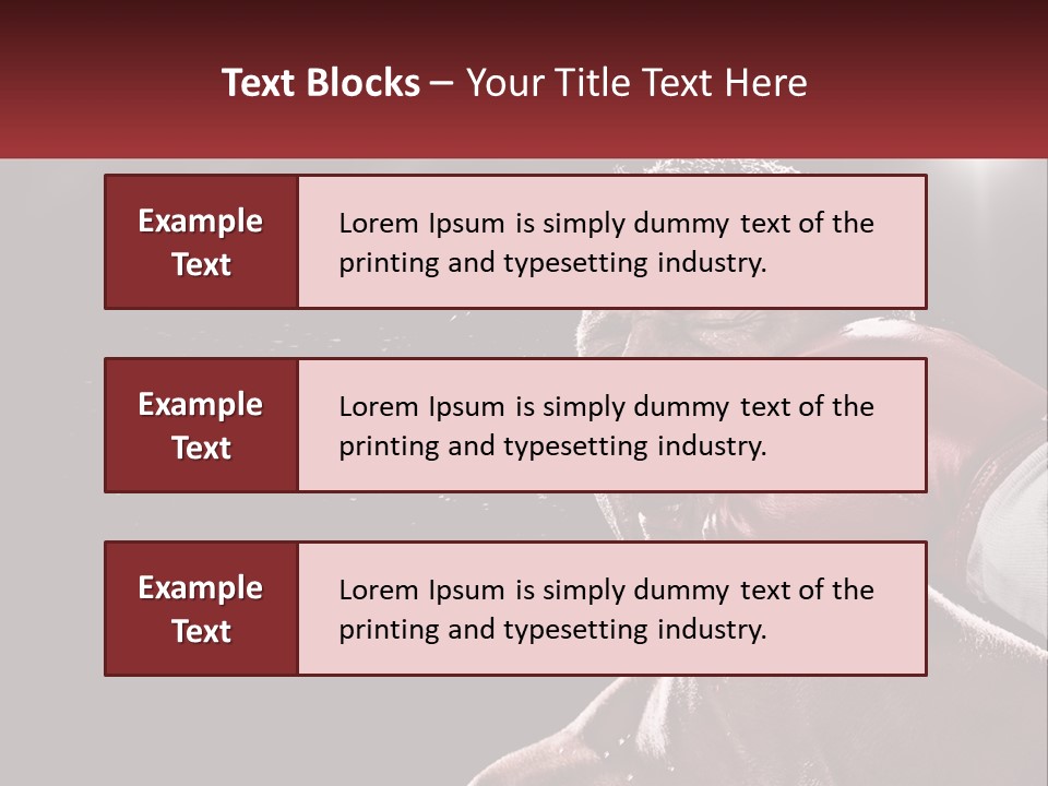A Man With Boxing Gloves On His Face PowerPoint Template