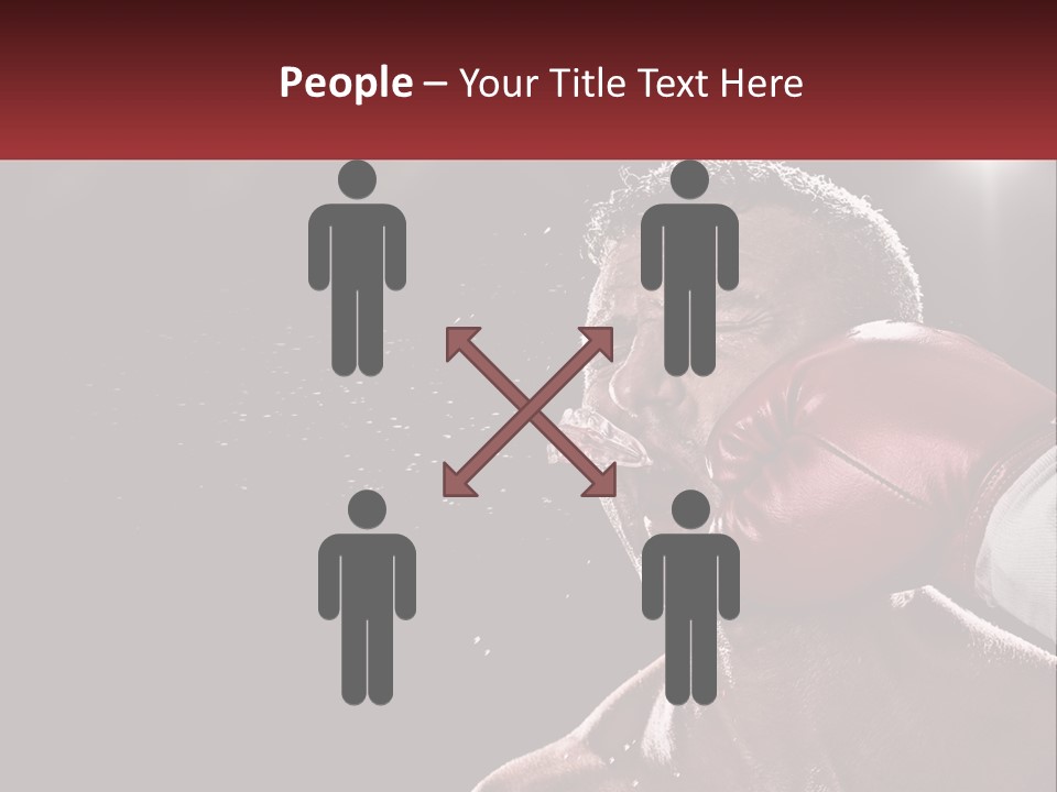 A Man With Boxing Gloves On His Face PowerPoint Template