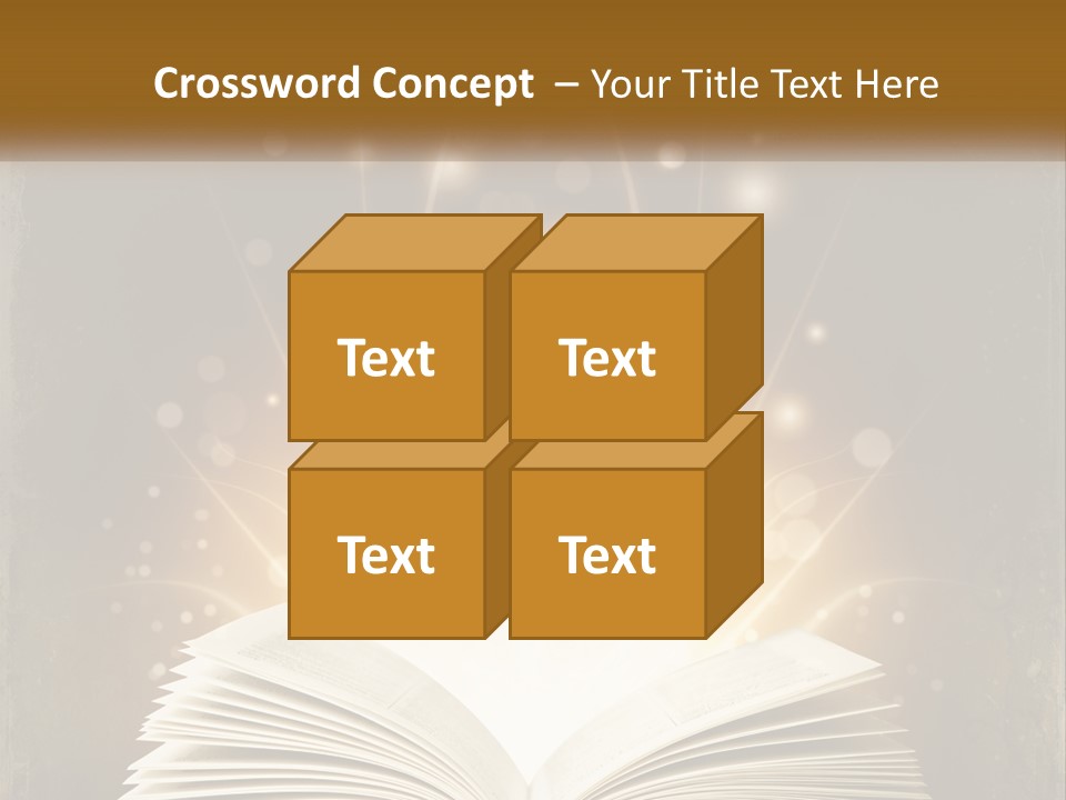 An Open Book With A Glowing Light Coming Out Of It PowerPoint Template