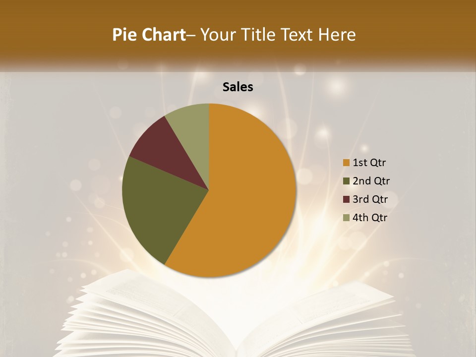 An Open Book With A Glowing Light Coming Out Of It PowerPoint Template