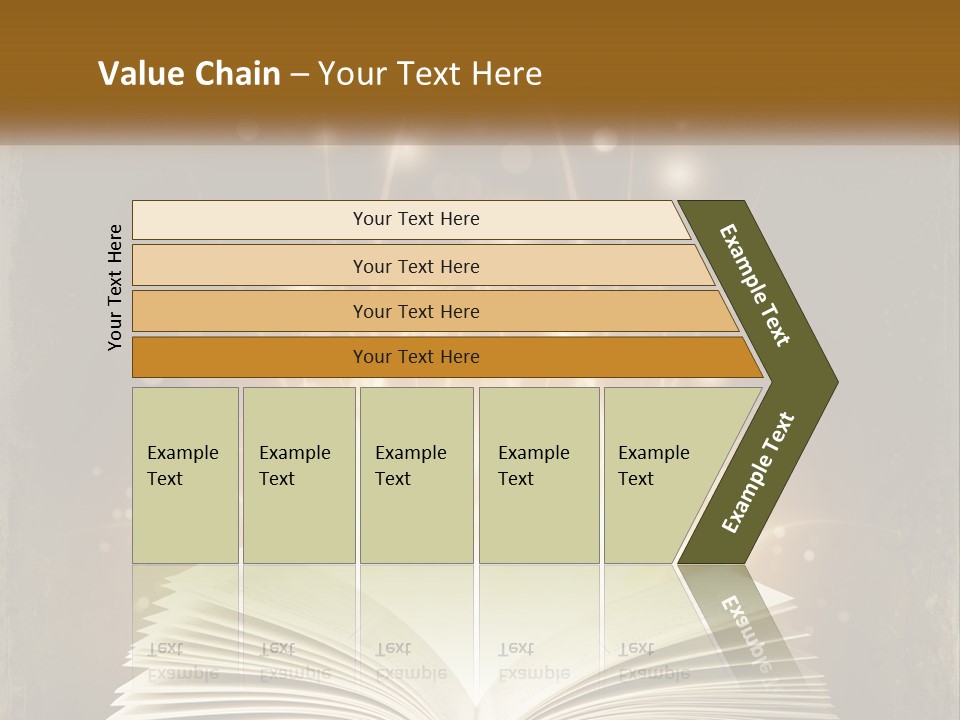 An Open Book With A Glowing Light Coming Out Of It PowerPoint Template