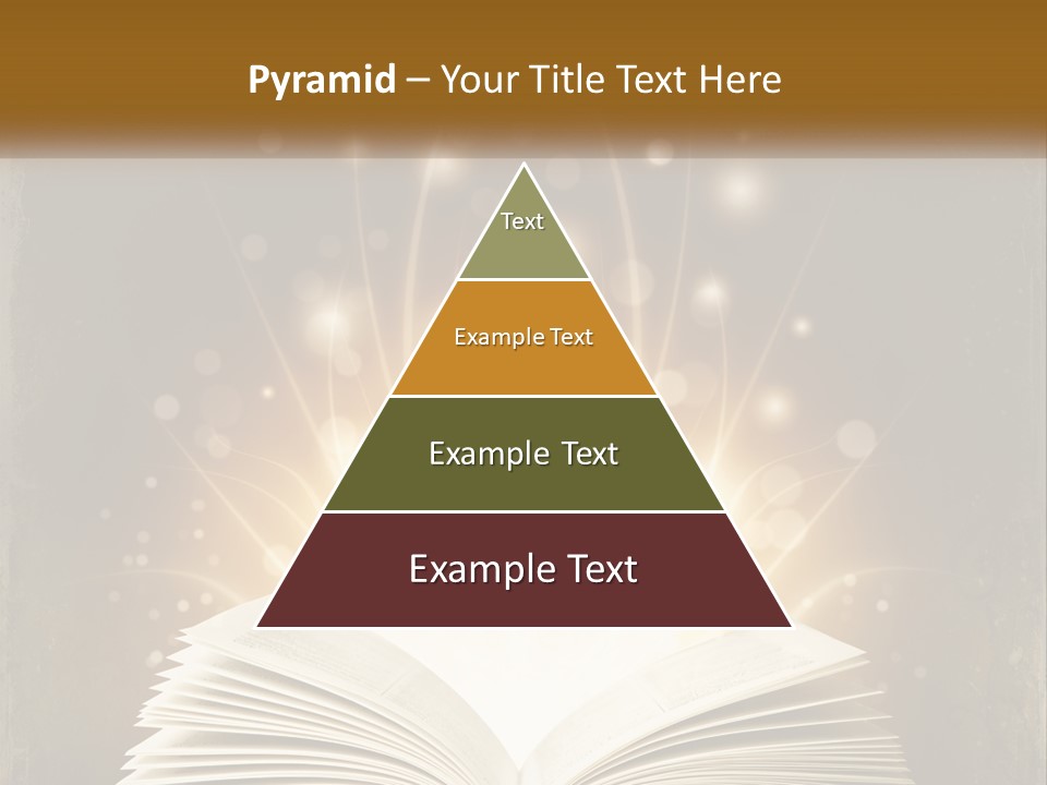An Open Book With A Glowing Light Coming Out Of It PowerPoint Template