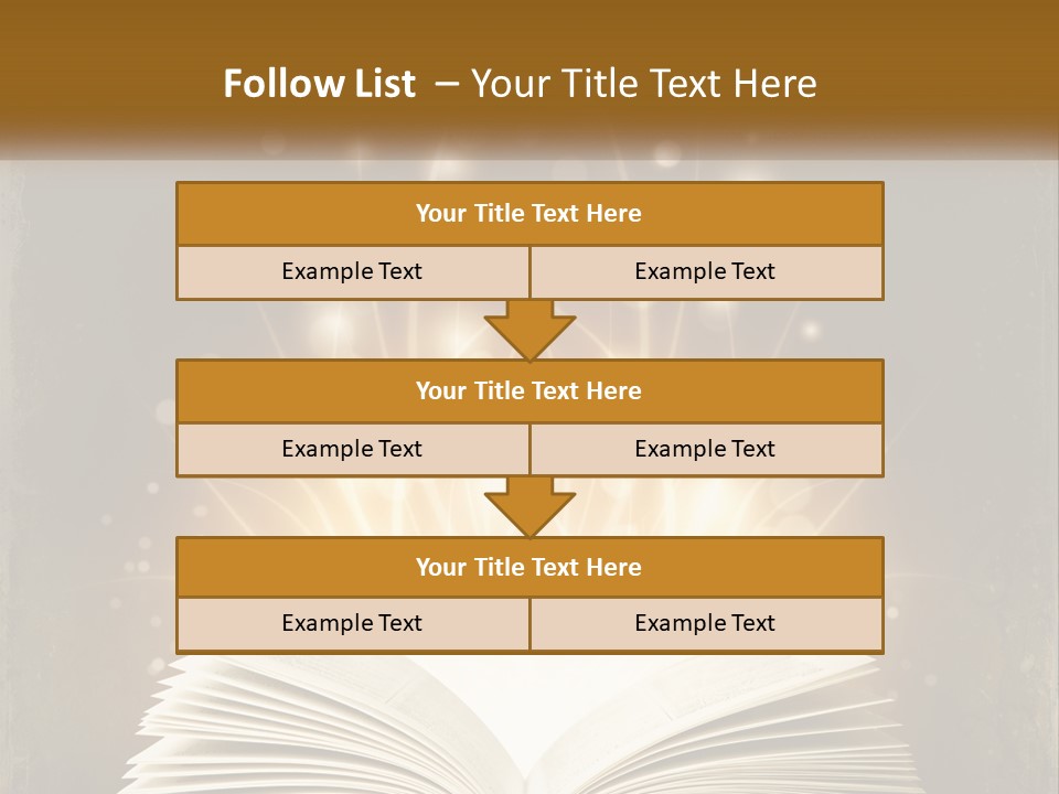 An Open Book With A Glowing Light Coming Out Of It PowerPoint Template