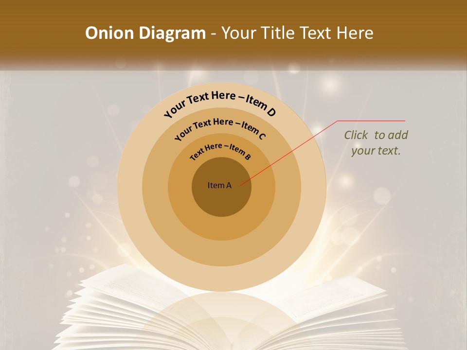 An Open Book With A Glowing Light Coming Out Of It PowerPoint Template