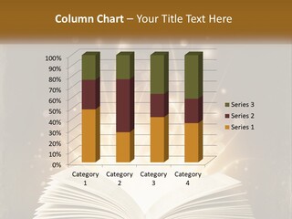 An Open Book With A Glowing Light Coming Out Of It PowerPoint Template