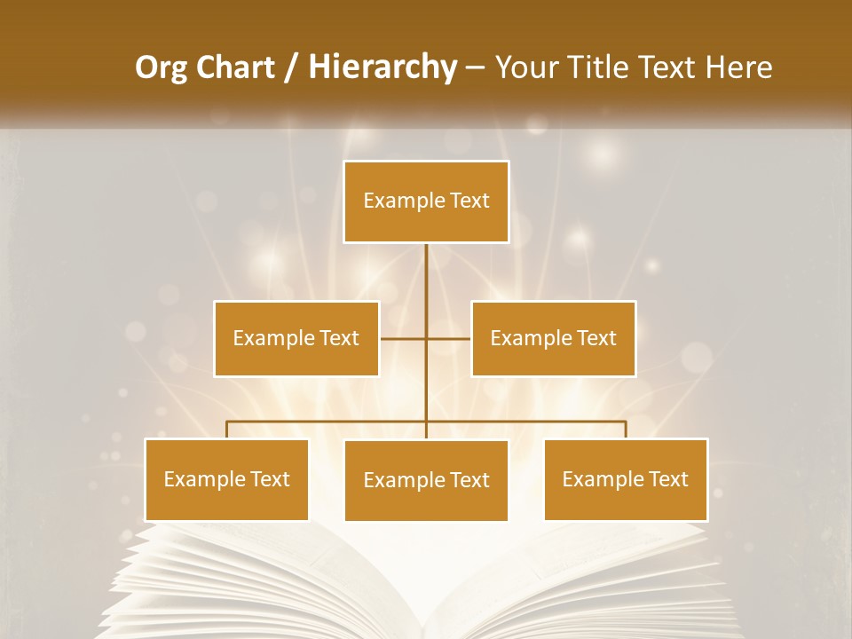 An Open Book With A Glowing Light Coming Out Of It PowerPoint Template
