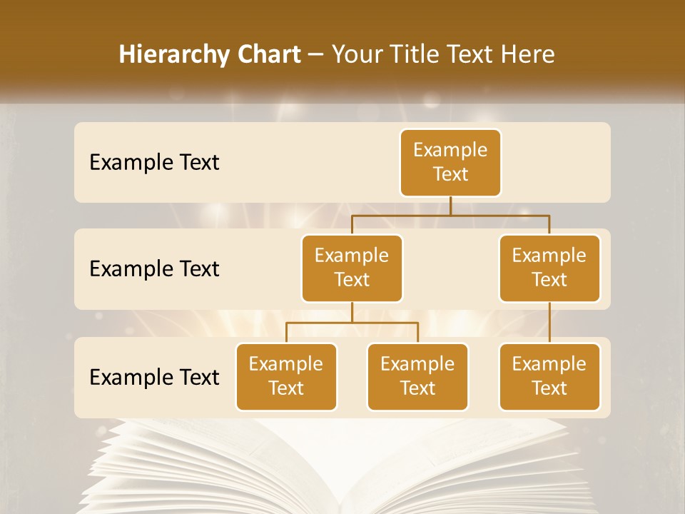 An Open Book With A Glowing Light Coming Out Of It PowerPoint Template