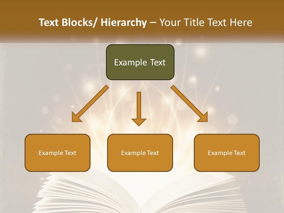 An Open Book With A Glowing Light Coming Out Of It PowerPoint Template