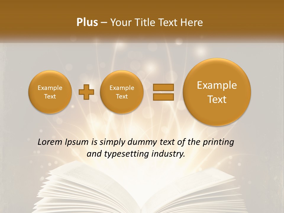An Open Book With A Glowing Light Coming Out Of It PowerPoint Template