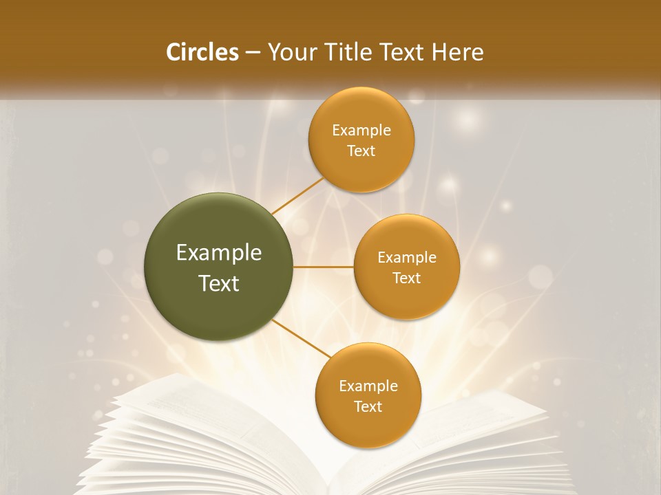 An Open Book With A Glowing Light Coming Out Of It PowerPoint Template