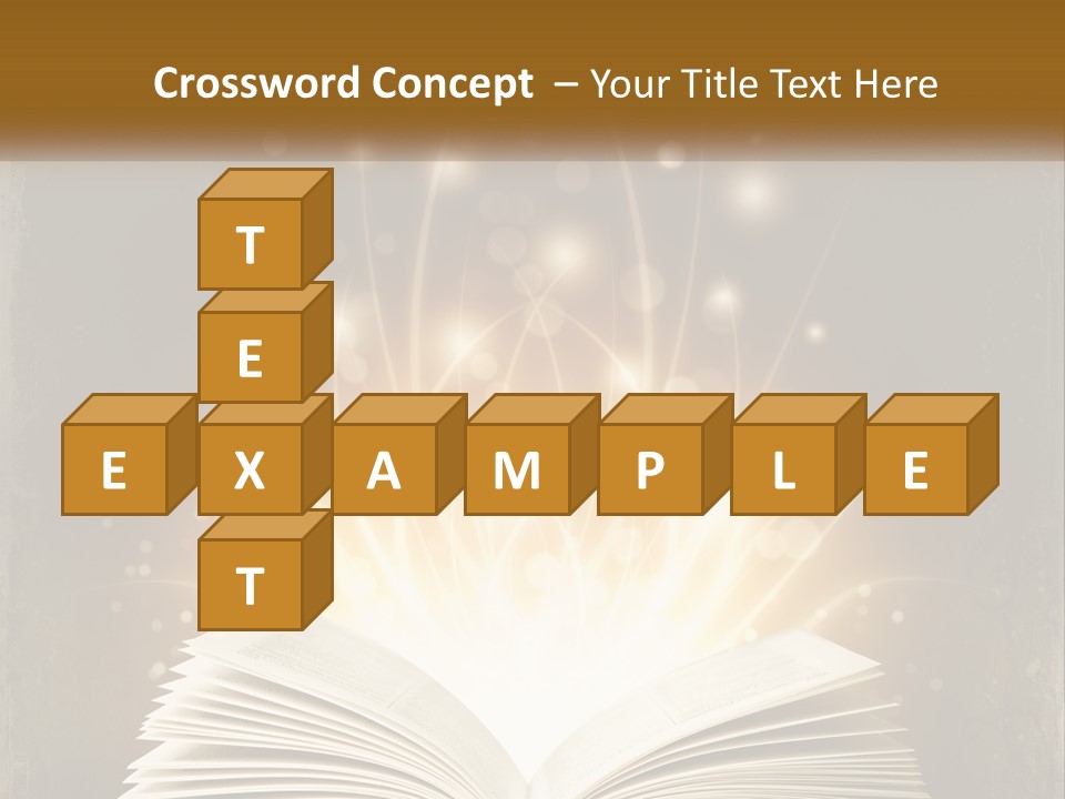 An Open Book With A Glowing Light Coming Out Of It PowerPoint Template