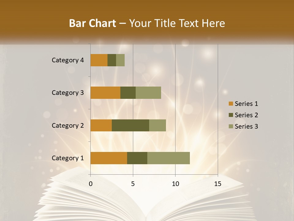 An Open Book With A Glowing Light Coming Out Of It PowerPoint Template